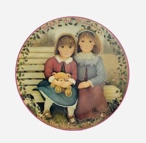 Vintage 1995 Bradford Exchange Sisters Are Blossoms Porcelain Plate 7.75"